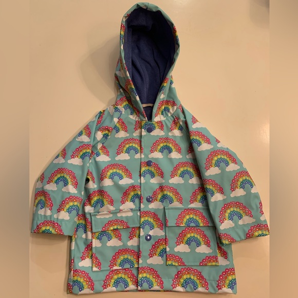 Hatley Fleece Lined Rainbow Raincoat 18-24 month - Picture 1 of 7